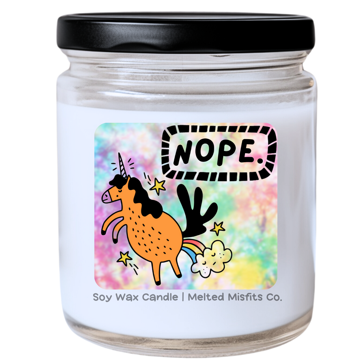 Nope Unicorn Y2K Candle - Funny & Unique Holiday Gift, Fun Sassy Candle, Perfect for Nostalgic Decor