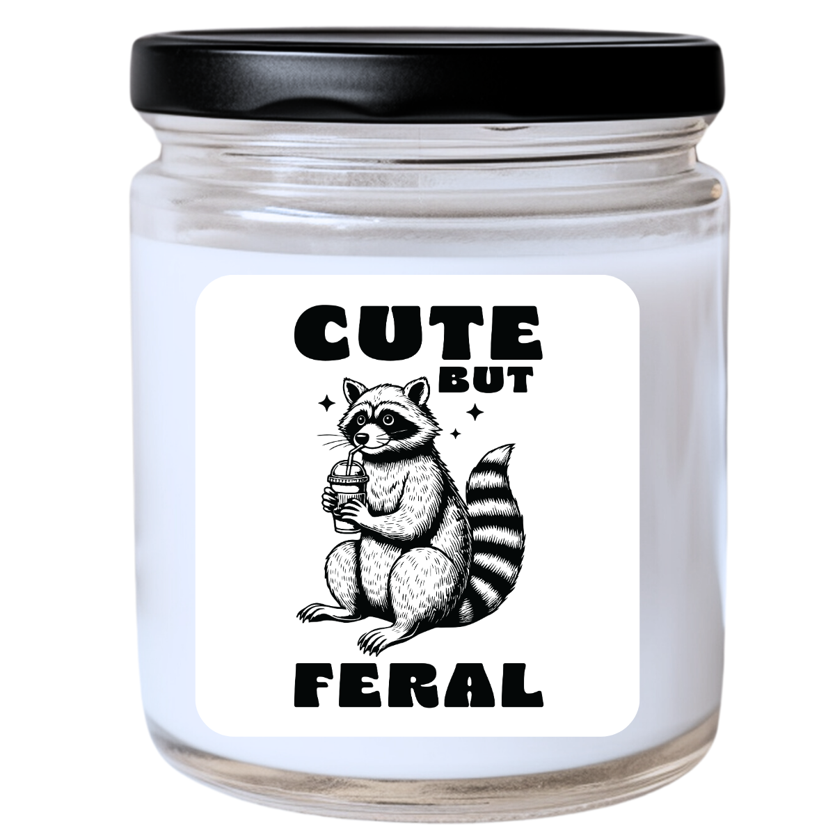 Cute But Feral Candle - Adorable & Wild, Handpoured Soy Wax, Phthalate-Free, Many Scents Available