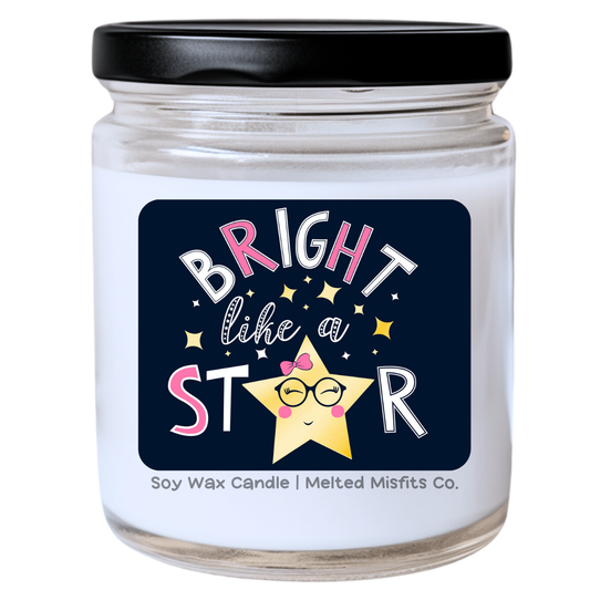 Bright Like a Star Candle | Sassy & Radiant | Handpoured Soy Wax | Phthalate-Free | Melted Misfits Collection