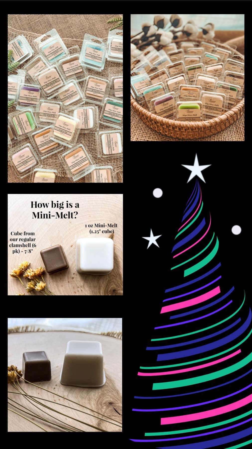 Clamshell - Jumbo 1oz Cube - Pick Your Winter Scents !MOQ 24!