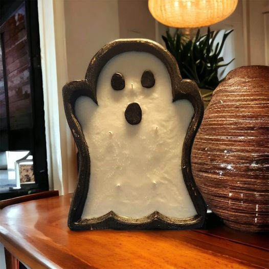 Dough Bowl Candle - Jumbo Ghost with Face (Halloween)