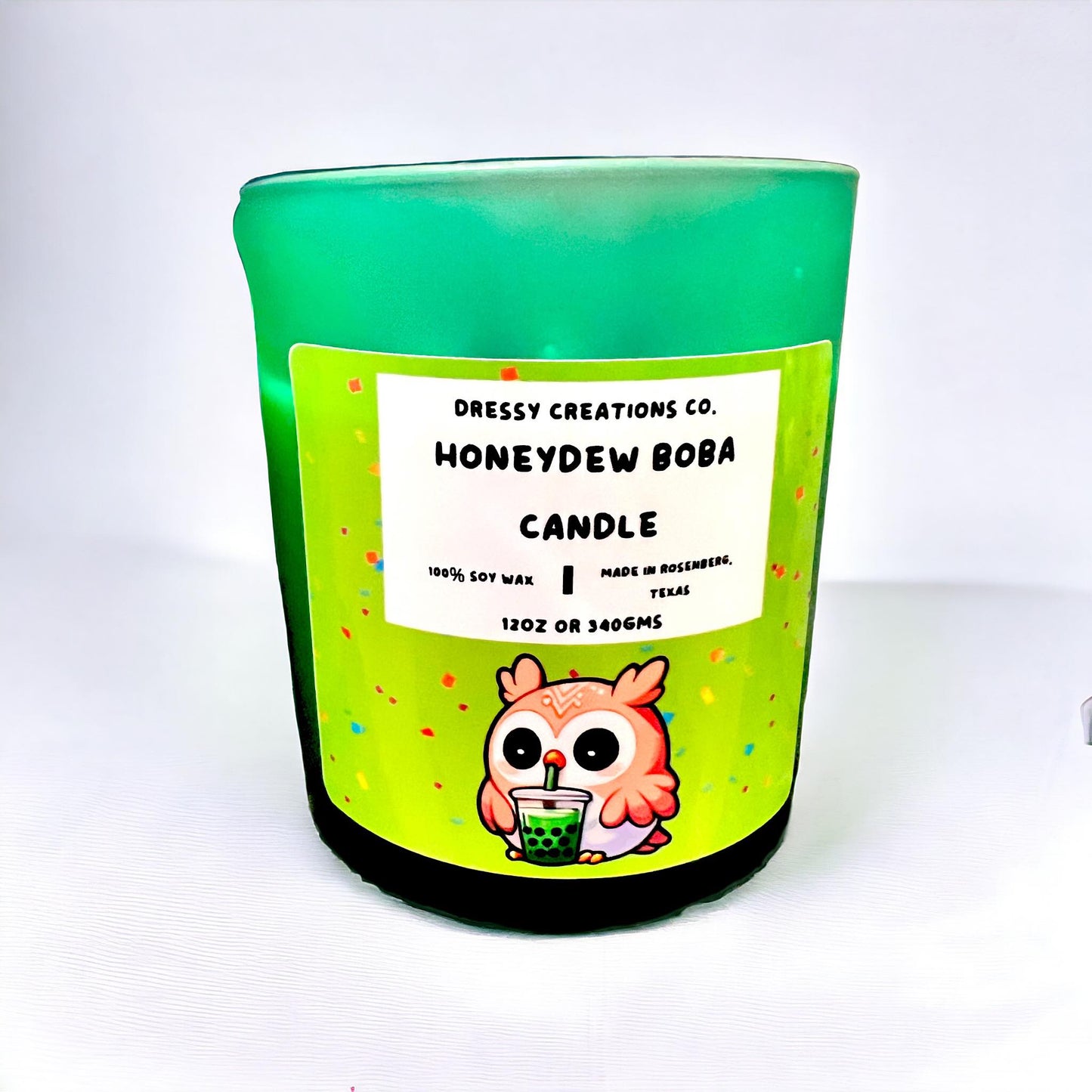 Honeydew Boba Dessert Bamboo Candle - Asian Fusion Collection