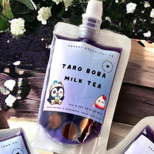 Taro Boba Milk Tea - 4oz Squeeze Wax Melt - Asian Fusion Collection