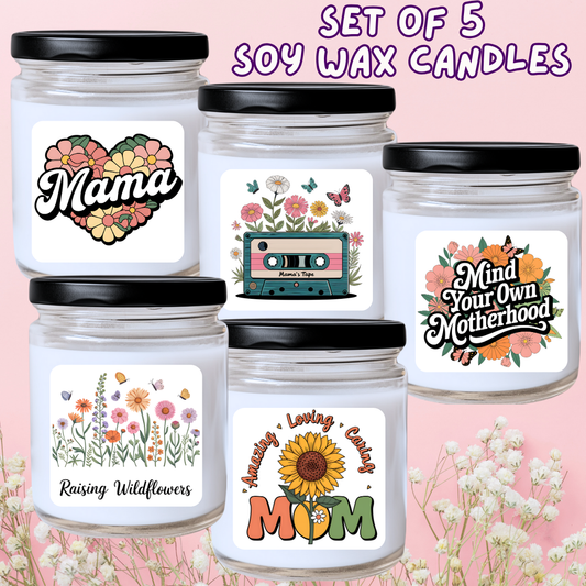 Mother's Day / Spring - 5 Piece Jar Candle Set #42