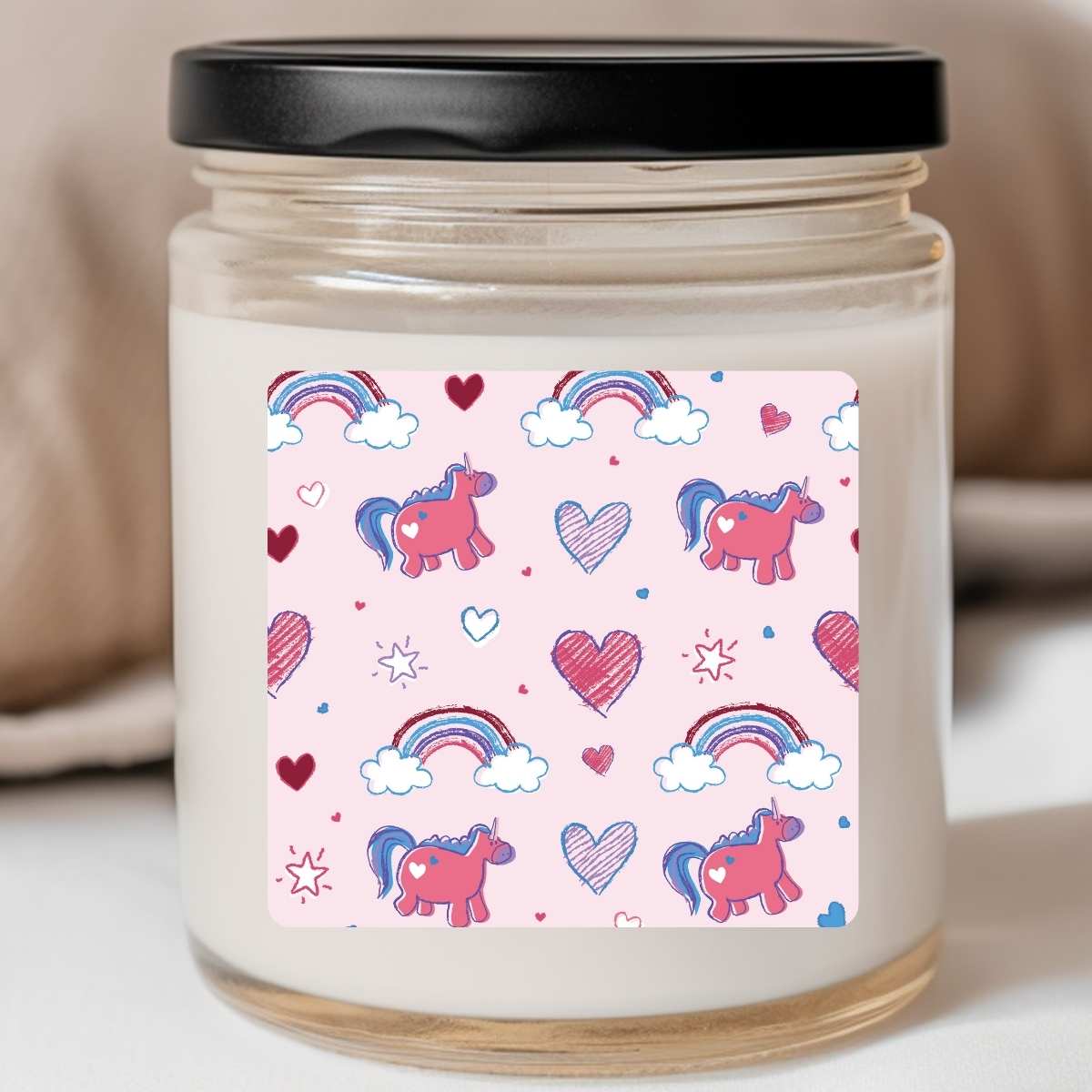 Fletcher Lane™ - Rainbows 'n Unicorns (Pink) Valentines Jar Candle