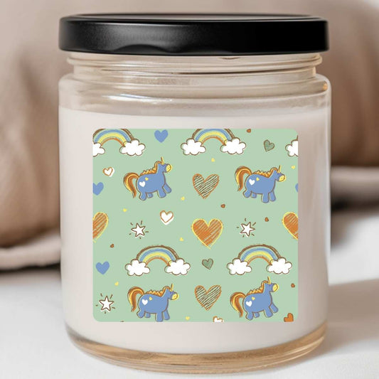 Fletcher Lane™ - Rainbows 'n Unicorns (Seafoam) Valentines Jar Candle