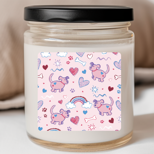 Fletcher Lane™ - Paws & Kisses (Pink) Valentines Jar Candle