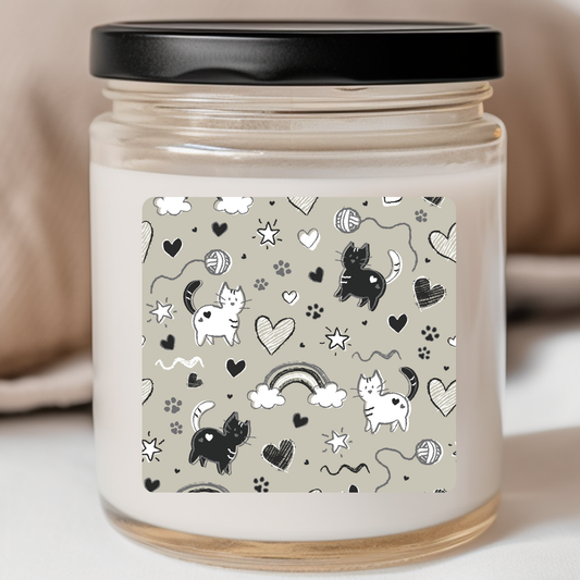 Fletcher Lane™ - Purrfect Love (Black & White) Valentines Jar Candle