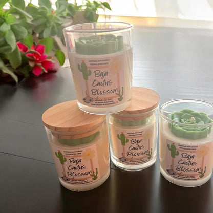 Bamboo Glass Jar Soy Candle - Assorted !MOQ 6!