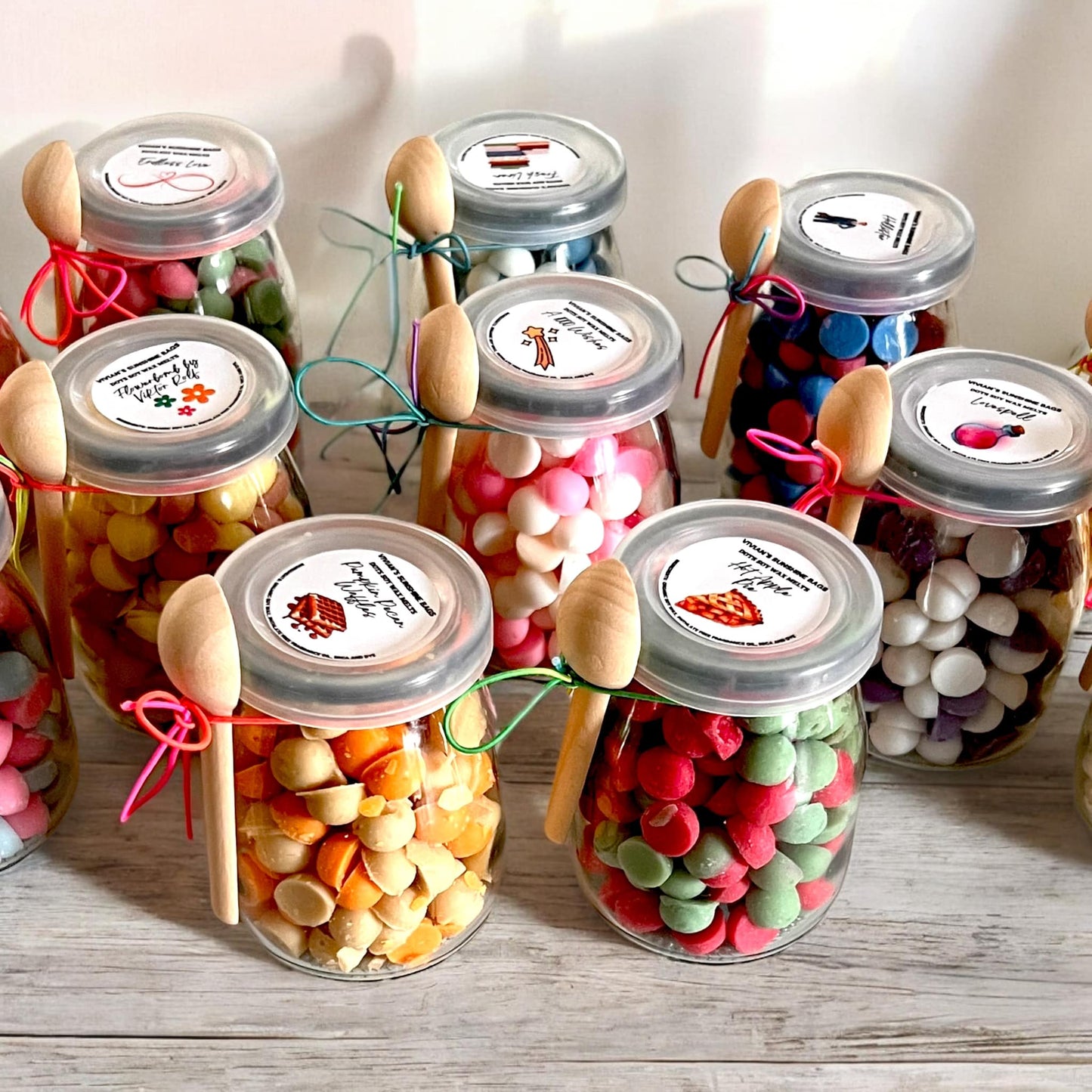 Wax Melts - Scoopies Dots in Mini Mason Jar (Many Scents Available) !MOQ 12!