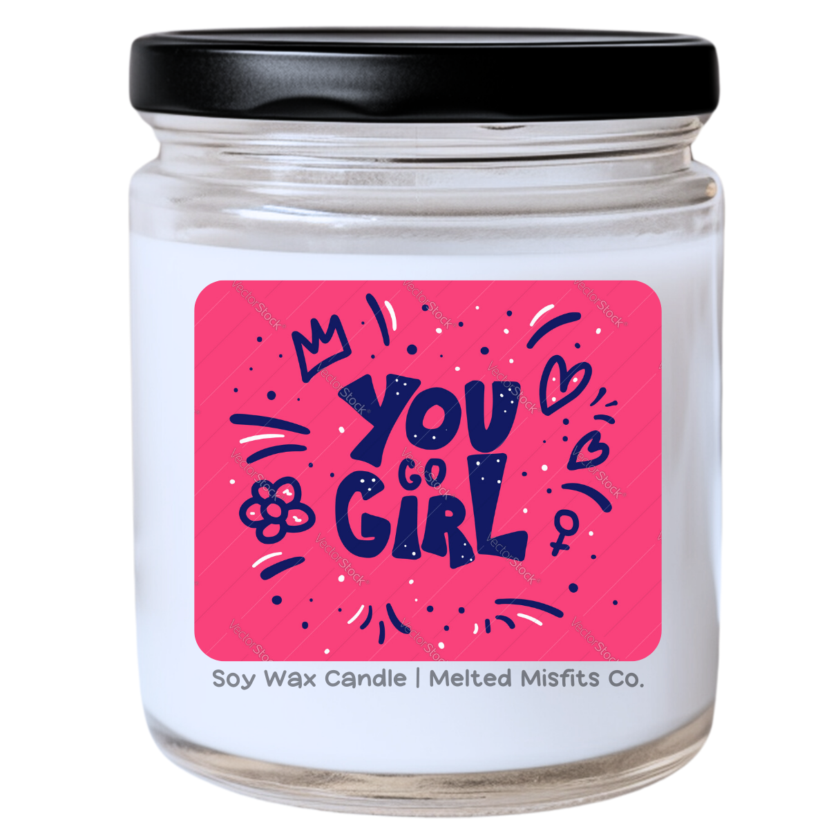 You Go Girl Candle | Fierce & Empowering | Handpoured Soy Wax | Phthalate-Free | Melted Misfits Collection