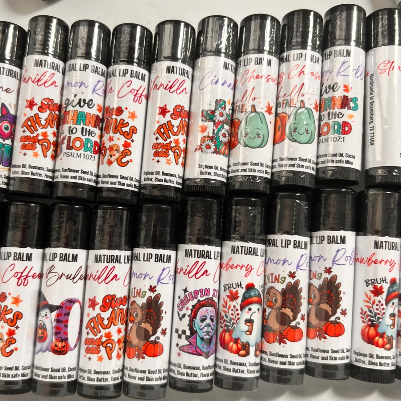 Upload Your Logo Individually Packaged Lip Balms (Full Size) Filler !MOQ 20!