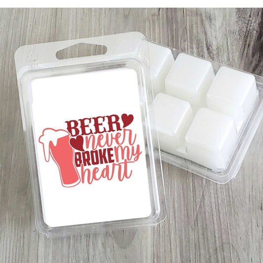 Beer Never Broke My Heart Valentines Wax Clamshell