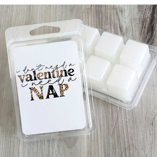 Leopard I Need A Nap Valentines Wax Clamshell