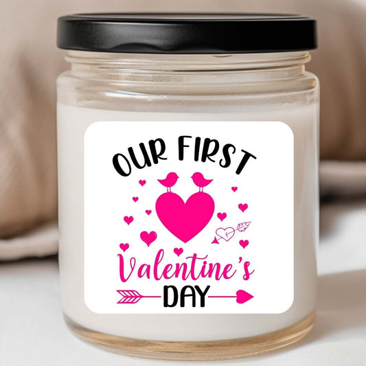 Our First Valentine's Day Valentines Jar Candle