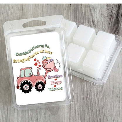 Tractor Hugs & Kisses Valentines Wax Clamshell