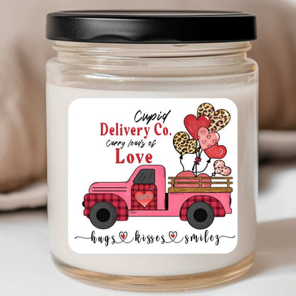 Cupid Delivery Co. Love Truck Valentines Jar Candle