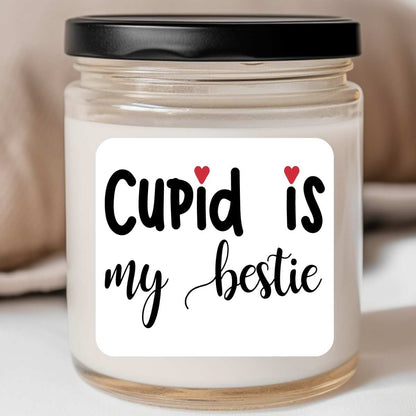 Cupid Is My Bestie Valentines Jar Candle