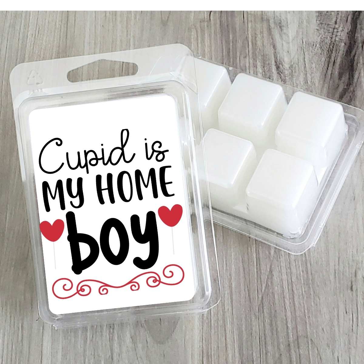 Cupid Is My Home Boy Valentines Wax Clamshell