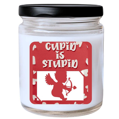 Cupid Is Stupid Valentines Jar Candle