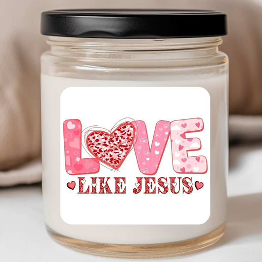 Faith - Love Like Jesus Valentines Jar Candle