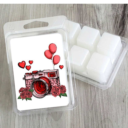 Floral Heart Balloon Camera Valentines Wax Clamshell