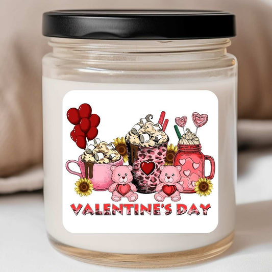 Food - Bakery Beverage Cupcake Sunflower Valentines Jar Candle