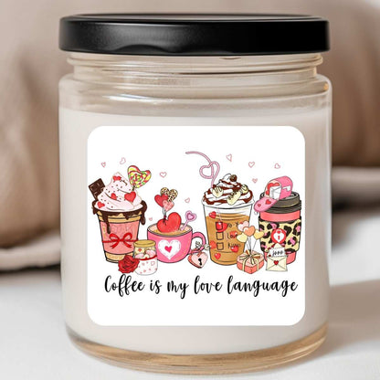 Food - Coffee Is My Love Language Valentines Jar Candle