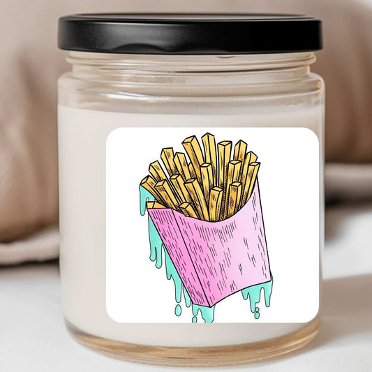 Food - Dripping French Fries Valentines Jar Candle