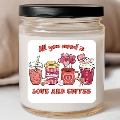 Food - Love and Coffee Valentines Jar Candle