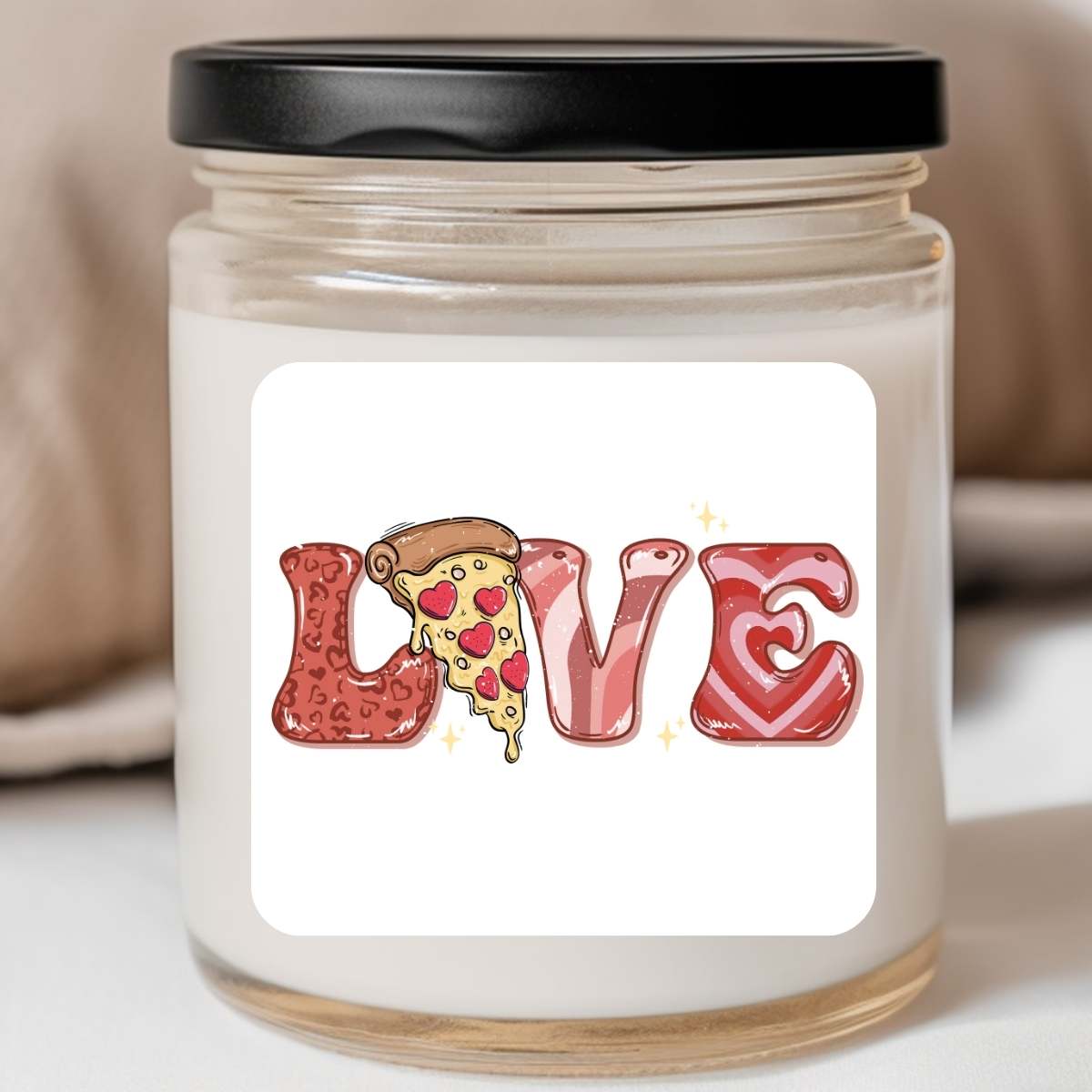 Food - Pizza Love Valentines Jar Candle