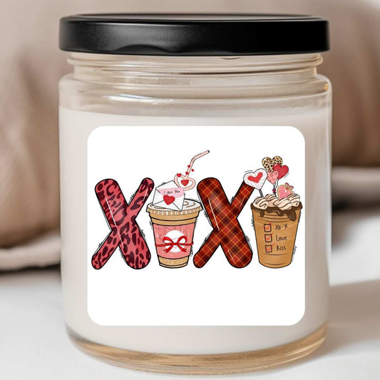 Food - XOXO Leopard Coffee Valentines Jar Candle