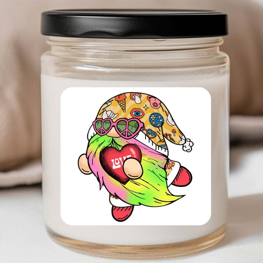 Gnome - Groovy Rainbow Valentines Jar Candle