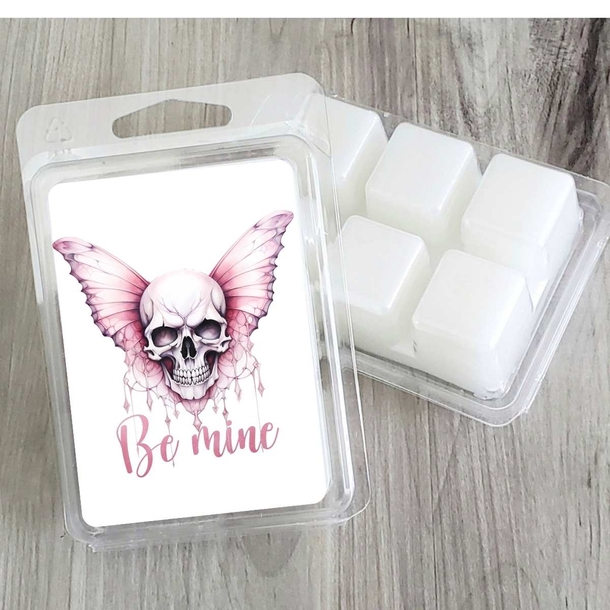 Goth - Be Mine Butterfly Skull Valentines Wax Clamshell