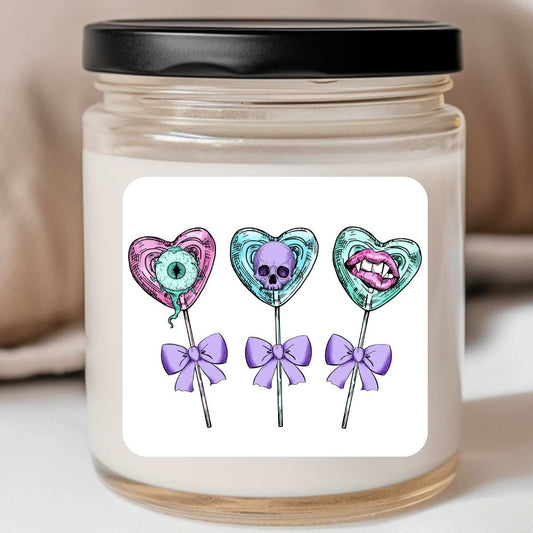 Goth - Creepy Cute Lollipops Valentines Jar Candle