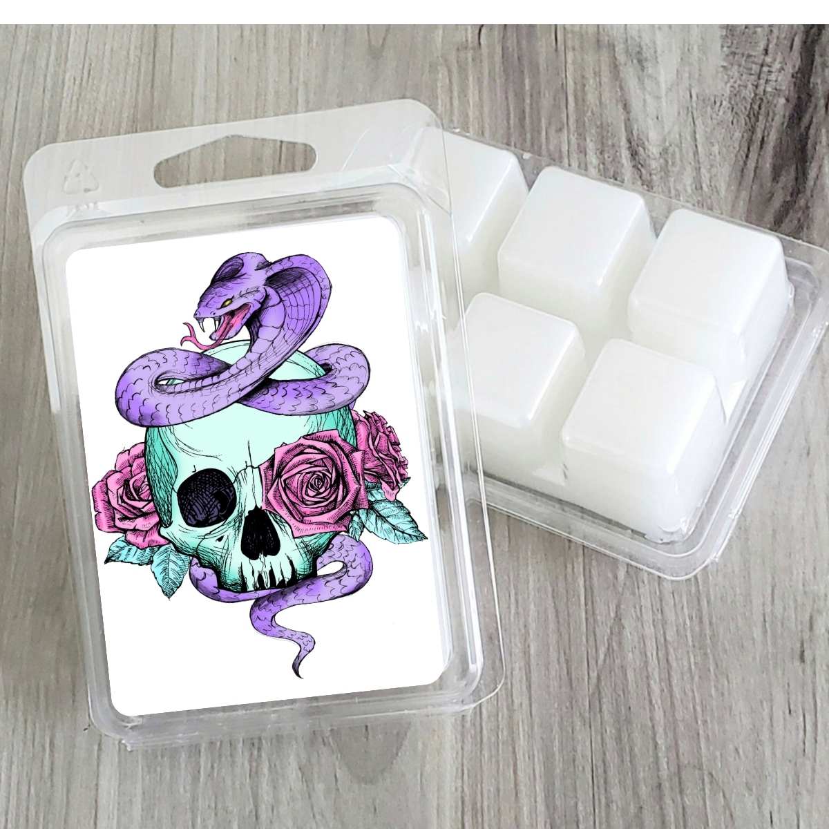 Goth - Floral Skull Rose Valentines Wax Clamshell