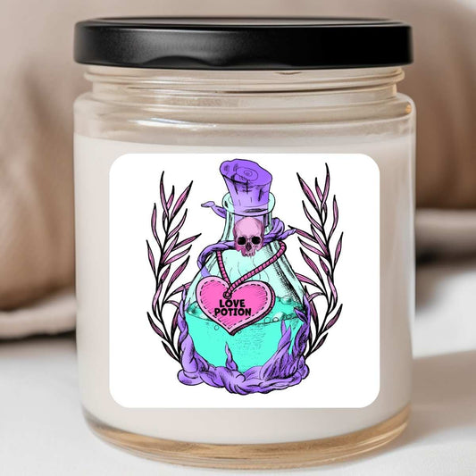 Goth - Spooky Love Potion Valentines Jar Candle