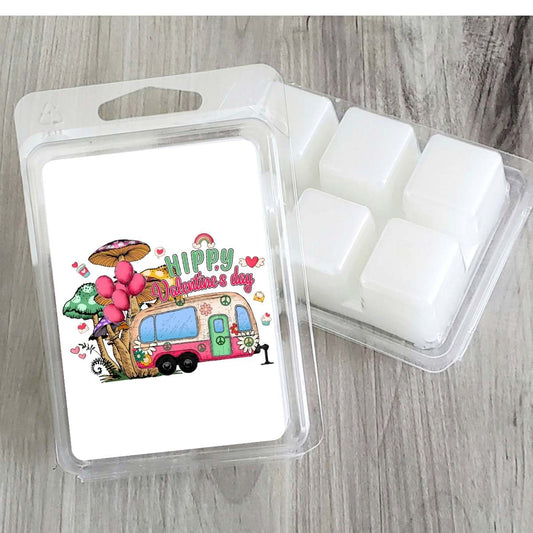 Groovy - Camper Hippy Valentines Wax Clamshell