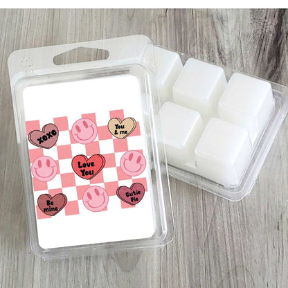 Groovy - Conversation Hearts Checkerboard Valentines Wax Clamshell