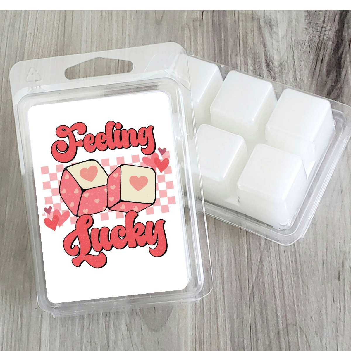 Groovy - Hearts Dice Feeling Lucky Valentines Wax Clamshell