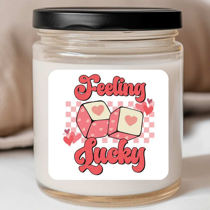 Groovy - Hearts Dice Feeling Lucky Valentines Jar Candle