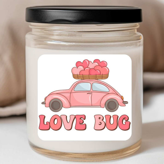 Groovy - Hearts Rack Love Bug Valentines Jar Candle