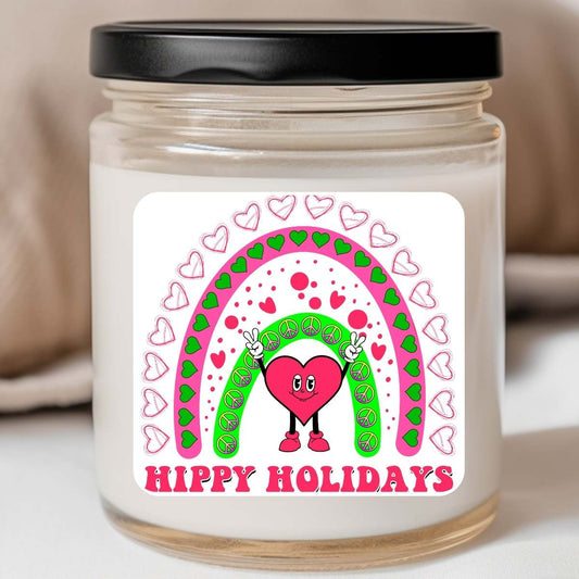 Groovy - Hippy Holidays Rainbow Valentines Jar Candle