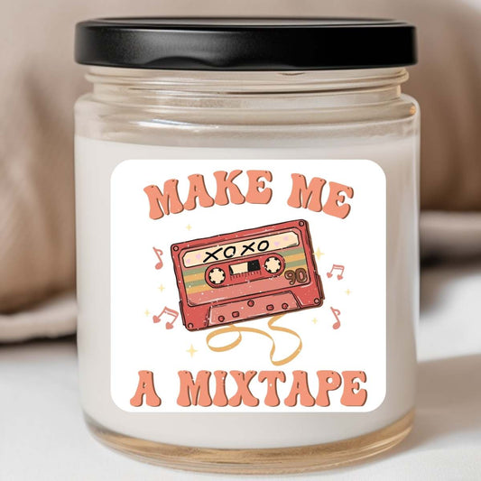 Groovy - Make Me a Mix Tape Valentines Jar Candle