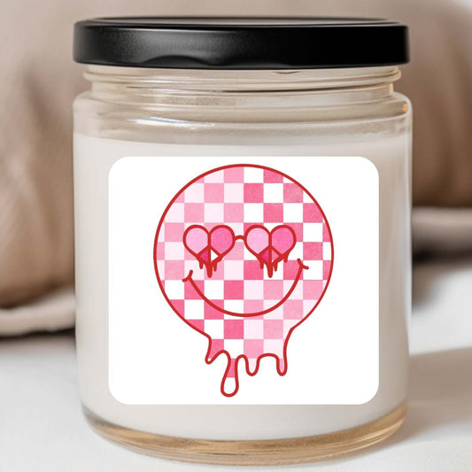 Groovy - Melting Smiley Heart Valentines Jar Candle