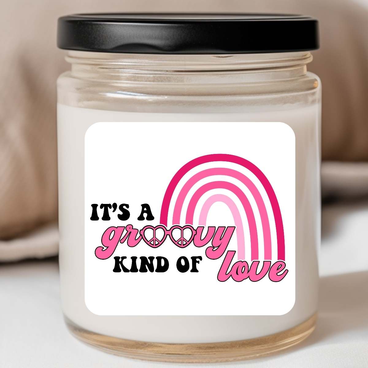 Groovy - Rainbow Groovy Kind of Love Valentines Jar Candle