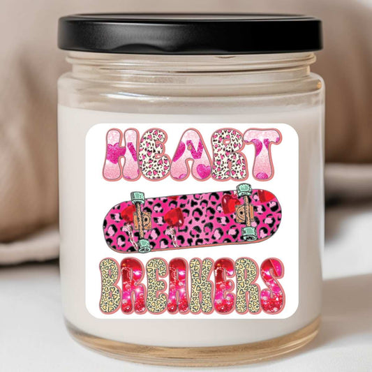 Heart Breakers Skateboard Valentines Jar Candle