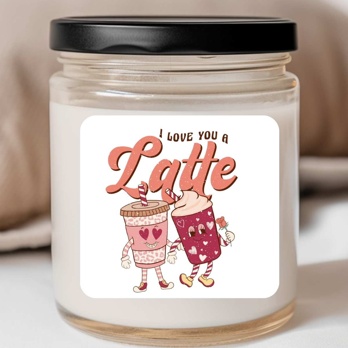 I Love You a Latte Valentines Jar Candle