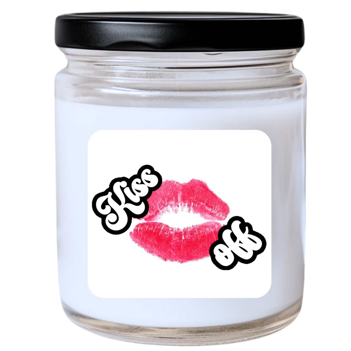 Kiss off Lips Valentines Jar Candle