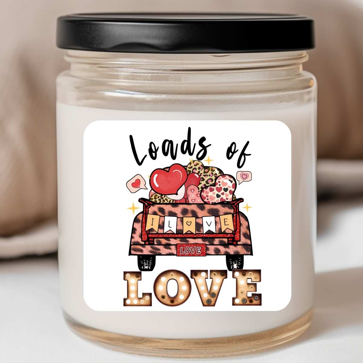 Loads of Love Western Truck Valentines Jar Candle